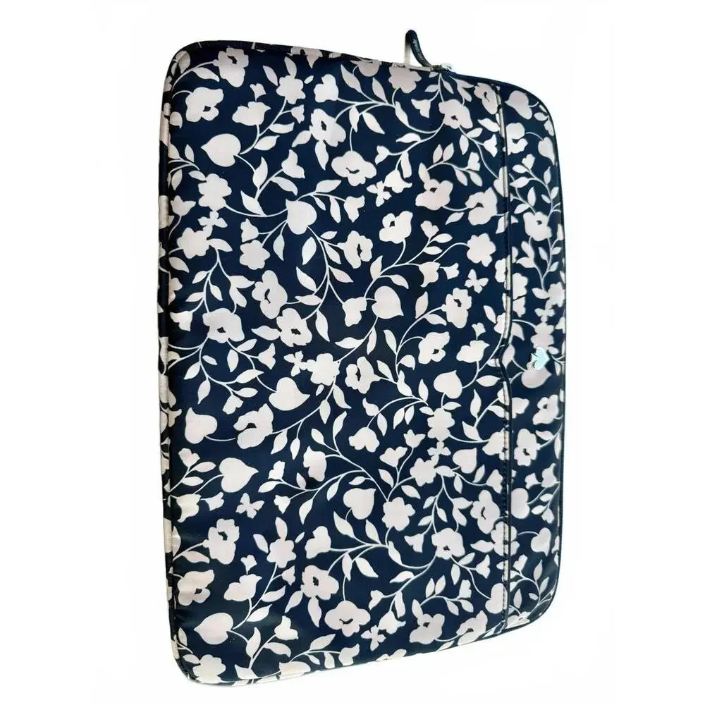 Kate Spade Black & White Floral Padded Laptop Case Sleeve